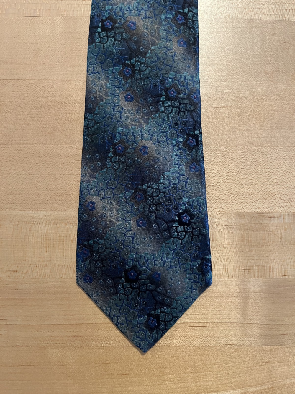 Krizia Uomo Tie Mens Silk Floral Geometric Made In Italy Classic Necktie